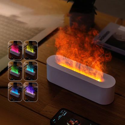 HumidiFires™ RGB Rectangular Rounded Bar Flame Humidifier