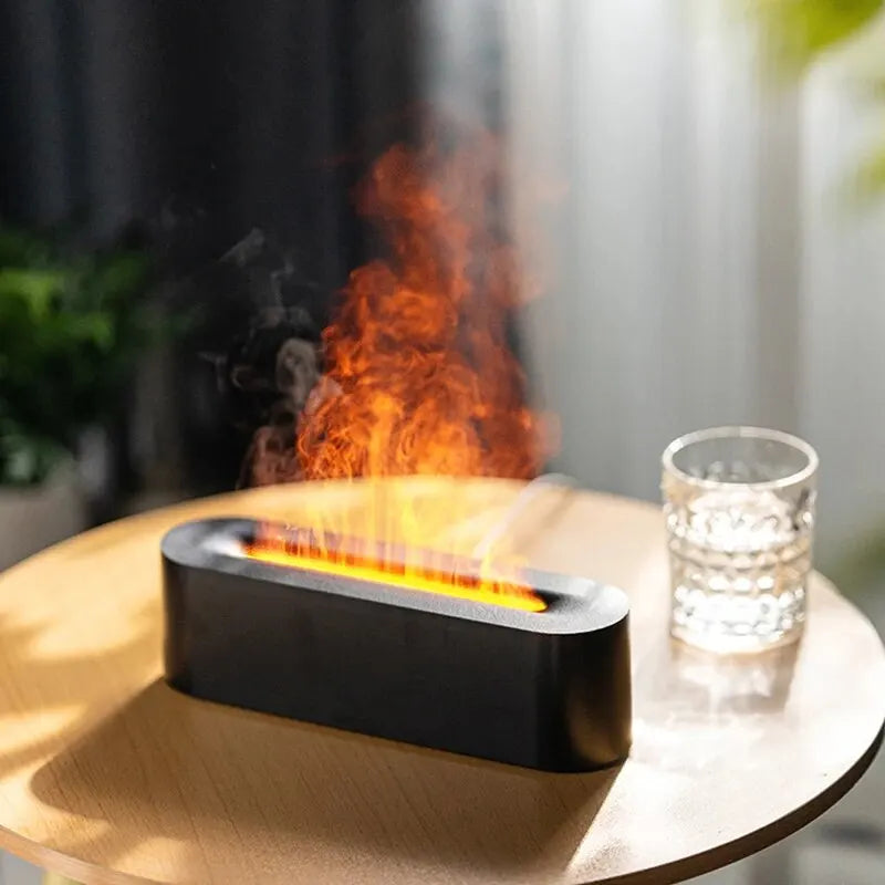 HumidiFires™ RGB Rectangular Rounded Bar Flame Humidifier