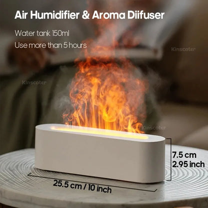 HumidiFires™ RGB Rectangular Rounded Bar Flame Humidifier