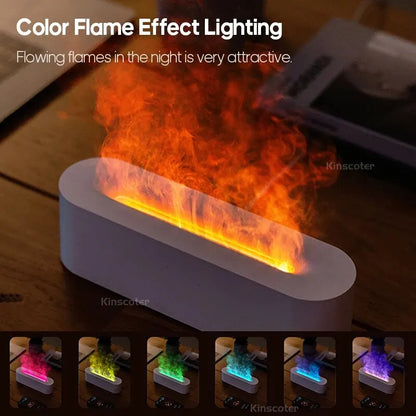 HumidiFires™ RGB Rectangular Rounded Bar Flame Humidifier